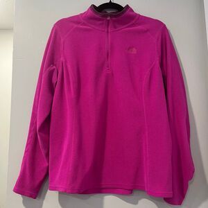 The North Face Purple Fleece Quarter Zip Pullover size Large